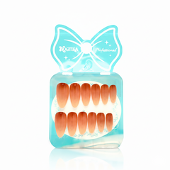 Amber Ombre Almond Press-On Nails