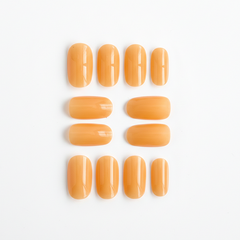 Amber Oval Press-On Nails