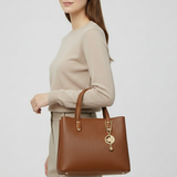 Brown Ribbed Tote