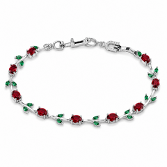 Ruby Green Vine Bracelet