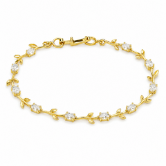 White Crystal Vine Bracelet