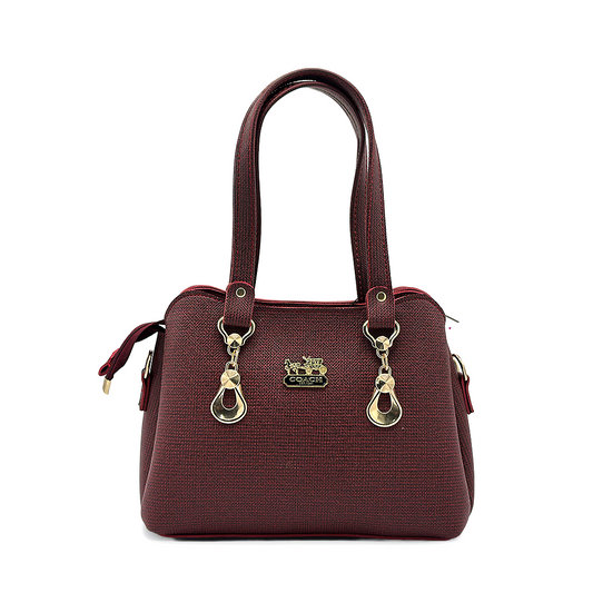 Burgundy Top Handle Bag