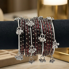 Silver Kashmiri RD Bangles Set