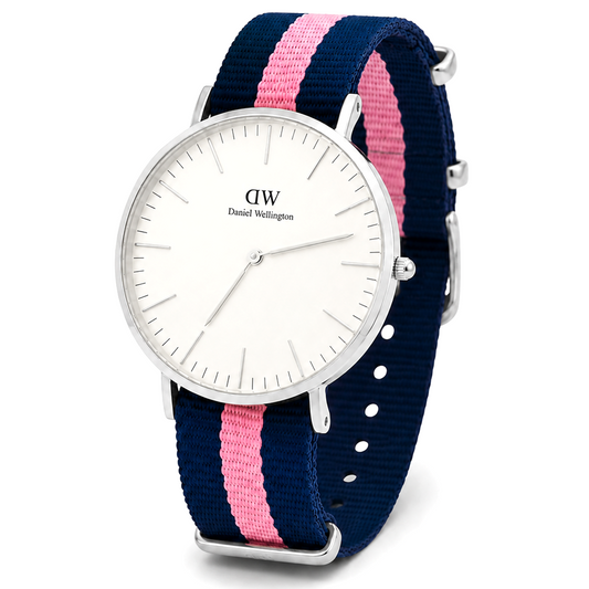 Pink Horizon Stripe Watch