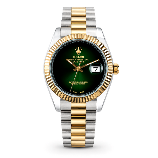2Tone Green Dial Watch