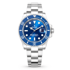 Blue Dial Metal Strap Watch