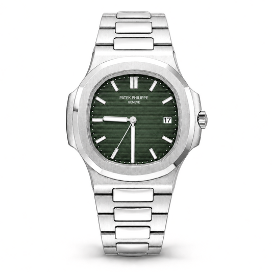 Dark Green Dial Metal Bracelet Watch