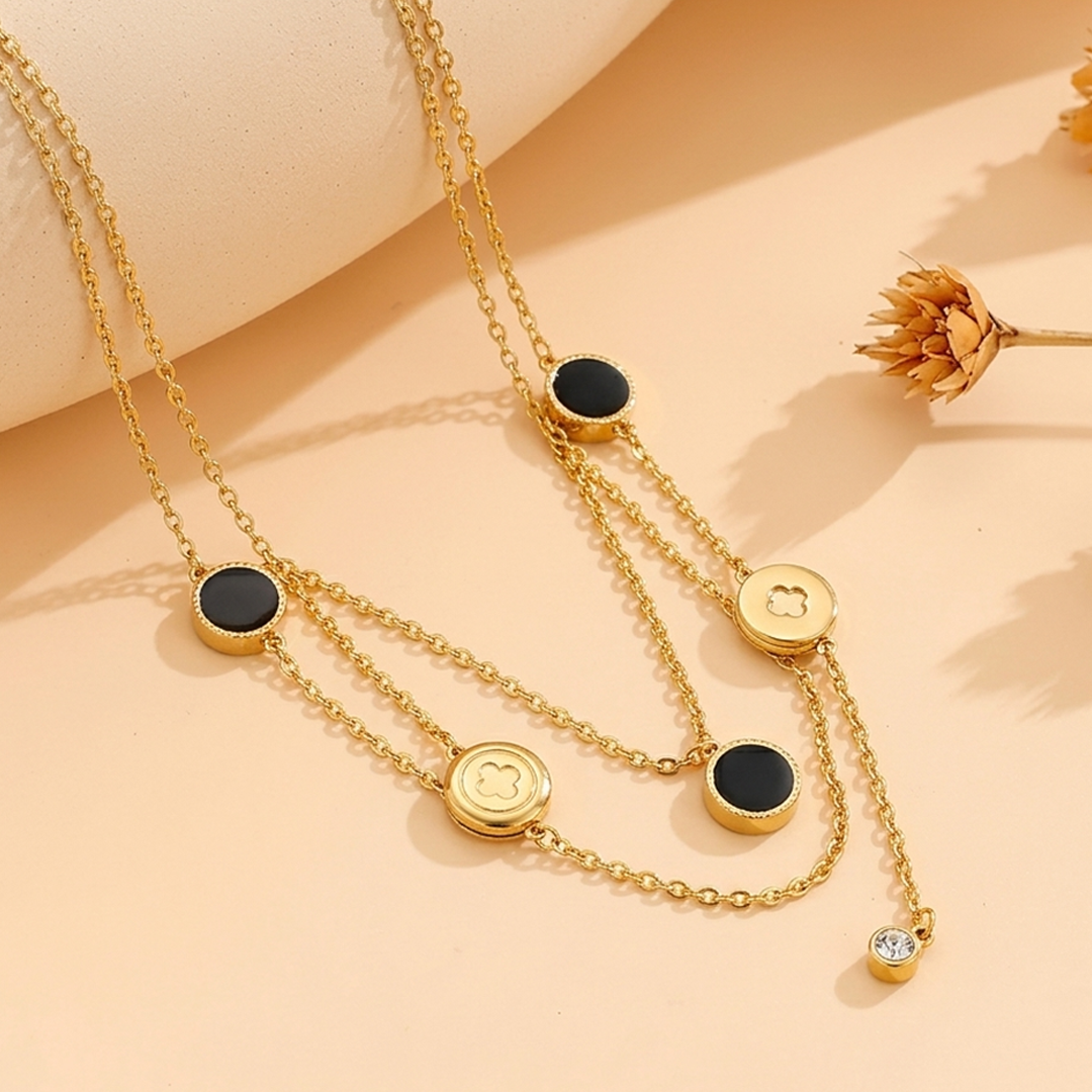 black clover layered necklace everyco