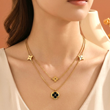 Black Cleef Layered Pendant