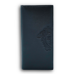 Black Embossed Versace Long Wallet