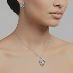 Celestial Bloom Circle Jewelry Set