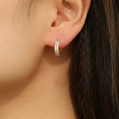 Classic Pave Huggie Hoops