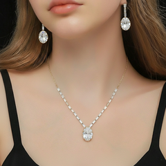 Clear Oval Gemstone Set