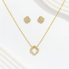 Clover Crystal Locket Set