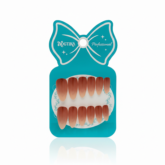 Cocoa Ombre Almond Press-On Nails