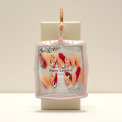 Crimson Swirl Elegance Press-Ons