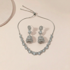 Crystal Jhumka Set