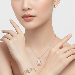 Floral Pearl Crystal Set