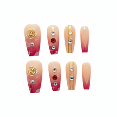 Gilded Rose Ombre Press-Ons