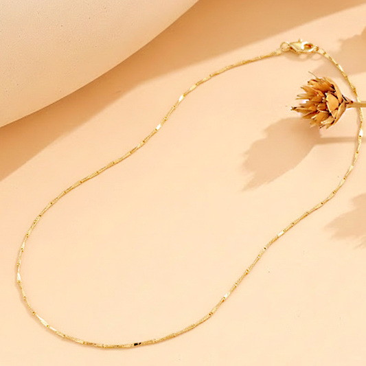 Gold Bar Locket Chain