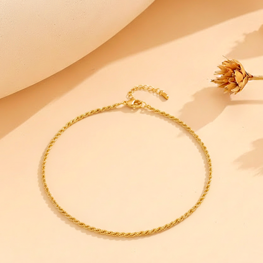 Gold Rope Chain Anklet
