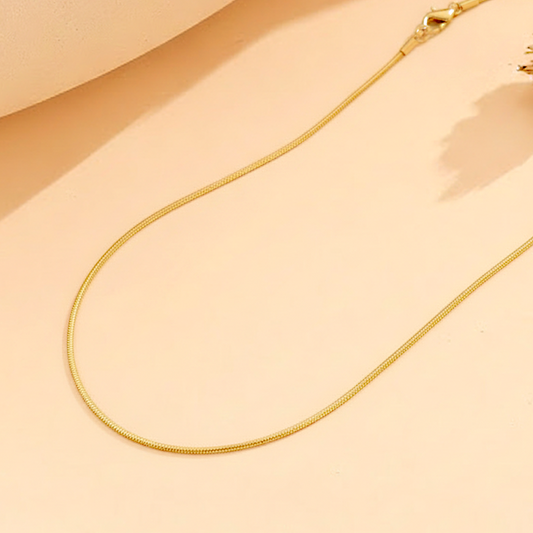 Gold Round Locket Chain