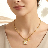 Golden Checkered Pendant