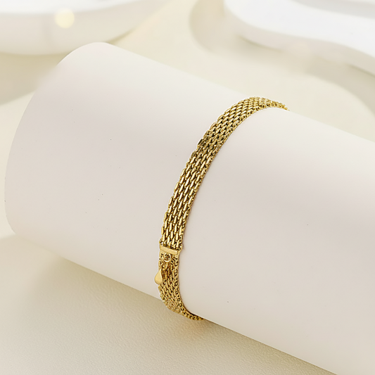 Golden Weave Chain Bracelet