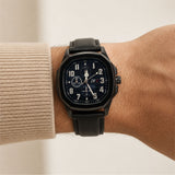 Jet Black Chronograph Watch