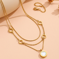 White Layered Pearl Pendant