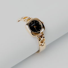 Luxury Gold-Tone Women’s Bracelet Watch – Black Dial