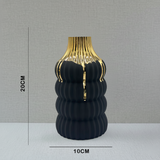 Midnight Elegance Ceramic Vase