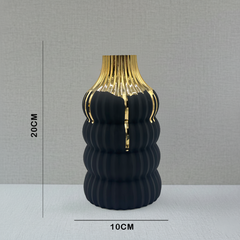 Midnight Elegance Ceramic Vase