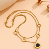 Black Layered Pearl Pendant