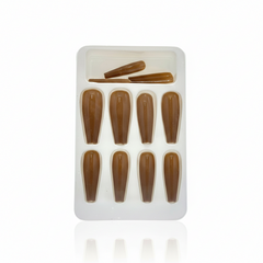 Mocha Coffin Press-On Nails