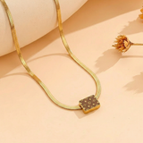Monogram Square Pendant