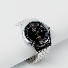 Omega – Black Dial Steel Watch