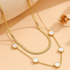 Pearl Inlay Layered Pendants