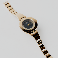 Premium Gold-Tone Women’s Round Dial Bracelet Watch