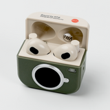 wireless earbuds with retro charging case