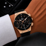 Rose-Gold Black Chronograph Watch