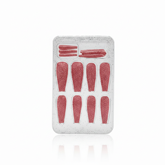 Rose Gold Glitter Coffin Press-On Nails