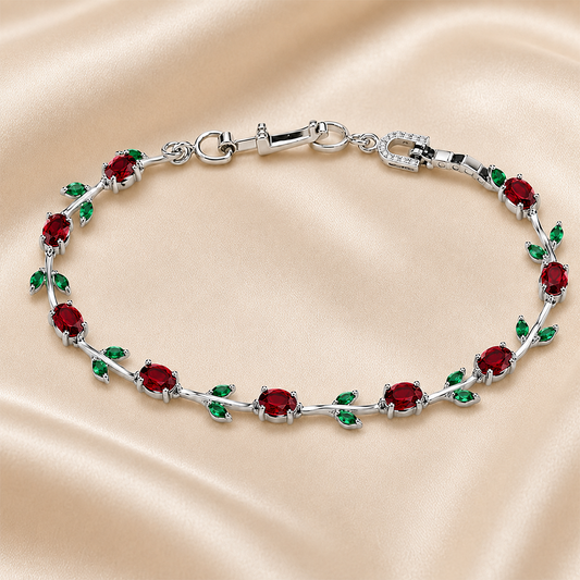 Ruby Green Vine Bracelet