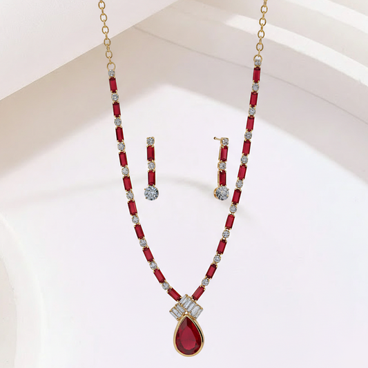 Ruby Red Crystal Set