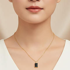 S-Black Rectangle Locket