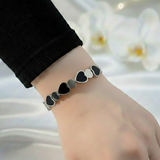 Silver Heart Bangle