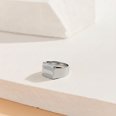 Silver Square Signet Ring