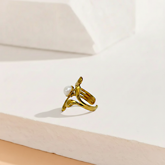 Silver White Gemstone Ring