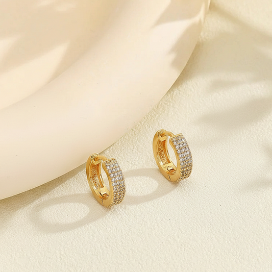 Sparkling Pave Hoops