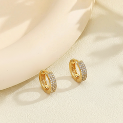 Sparkling Pave Hoops